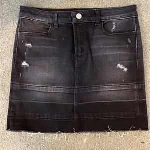 Black Denim Skirt